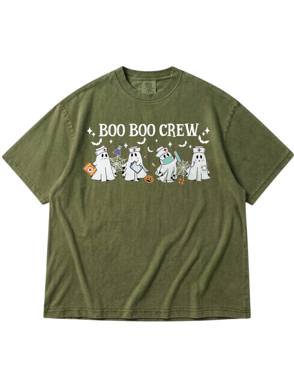 Comfort Colors Boo Boo Crew Moss Graphic Tee